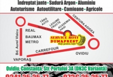 Vulcanizare Auto Dumaprest SRL Vanzari Anvelope Noi, Jante si Camere de Aer, Piese Auto, Filtre, Uleiuri - Montat, Demontat, Echilibrare, Azot, Geometrie Roti, Indreptat Jante, AUTOTURISME - AUTOUTILITARE - CAMIOANE - UTILAJE AGRICOLE SI INDUSTRIALE -  Sudare jante aluminiu - Tractari auto Constanta